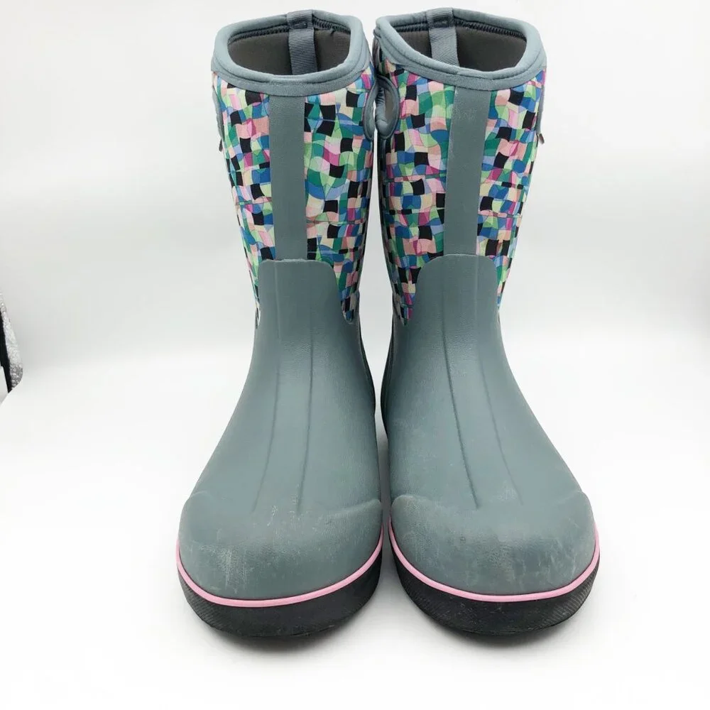 BOGS Kids Classic II Checkered Geo Insulated Winter Snow Boots Kids 6